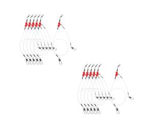 Sosoport 12 Pièces Kit de Bas de Ligne de Pêche en Acier Inoxydable et Nylon Fil de Pêche aux Requins Adaptable pour Appâts et Hameçons Optimisation et Océan