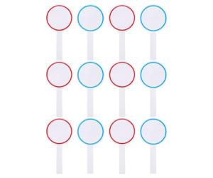 Sosoport 12 Pièces Tableau Blanc Pratique Portable à Main | Écume, Surface Lisse et Bords Doux, Grand Espace D’affichage pour Vote et Scores en Compétition, Pancarte
