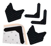 Sosoport 12 pièces Tapis antidérapants U-Forme Noir réutilisables et lavables Supports Anti-Repli pour Coins de Tapis Fixation antidérapante