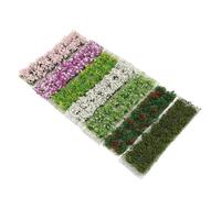 Sosoport 14 Pièces Miniature Artificial Plants Realistic Mini Grass Flower Clusters for Dollhouse Model Scenery Home Decor