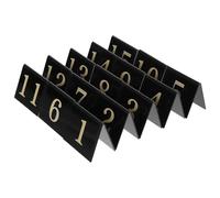 Sosoport 15 pièces Marqueurs Numérotés Double-face Acrylique Chiffres Noir et Or pour Signalisation Table Jeux de Société Fêtes et Marquage de Scène de Crime