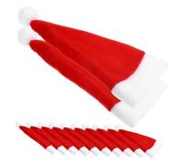 Sosoport 15 Pièces Mini Chapeaux De Noël Décoration De Table De Noël Chapeaux Sucette pour Sapin Couverts Bouteilles