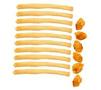 Sosoport 16 Pièces Modèle Frites Fausses Frites Photographie de décoration de Cuisine Simulation de Nourriture Frites Maquette Faux Aliments Frites artificielles en PVC Jouer à Manger Kaki
