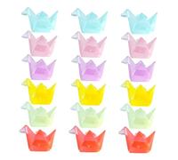 Sosoport 18 Pcs Mini Figurines Origami de Sculptures Lumineuses Résine pour Décorations de Micro Aquariums et Maisons de Poupées Effet Brillant Obscurité