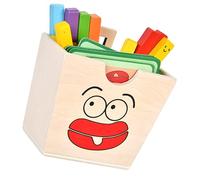 Sosoport 1Ensemble Jeu Éducatif Bois De Frites Colorées Association Cognitive Bois pour Développement des Compétences Motrices