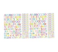 Sosoport 2 Ensembles Autocollants Alphabet Imperméables Colorés Lettres Et Chiffres Autocollants Pour Bricolage Scrapbooking Décorations De Fêtes Et Créations Artistiques 10 Feuilles*2
