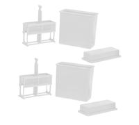 Sosoport 2 Ensembles Set de Supports et Bocaux Plastique pour Lames de Microscope Porte-Lames Multi-Positions pour Stockage et Réparation Échantillons Accessoires de Laboratoire