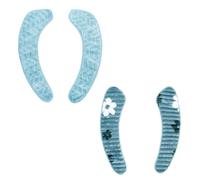 Sosoport 2 Paires de Coussins Adhésifs pour Siège de Toilette Moelleux Housses en Polyester et Éponge Tailles S et L Confort Thermique pour Salle de Bain Tapis Lavables Antidérapants