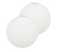 Sosoport 2 pièces Abat Jour Verre pour Lampe Lot de Remplacement de Lampes Abat Jour Verre Blanc Parfait pour Lustres Suspendues Ambiance Chaleureuse et