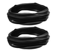 Sosoport 2 Pièces Anneau D'étanchéité du Lit de Shampoing, Joint D'étanchéité en Caoutchouc Noir, Pièce de Rechange, Réglable, pour Bac Céramique et Lit de Lavage, Salons de Coiffure