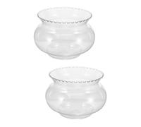 Sosoport 2 Pièces Aquarium Ornemental Aquarium Bol De Bureau Distributeur Réservoir De Poisson Rouge De Bureau Air Jouets Filet Bol Trousse D'aquarium Couvercle Pompe Plastique Transparent