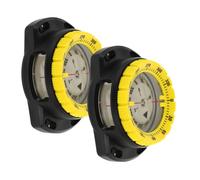 Sosoport 2 Pièces Boussole de Plongée Montre Bracelet Élastique Étanche Boussole Magnétique Sensible pour Navigation Randonnée et Survie Plein Air