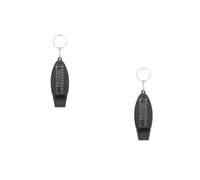 Sosoport 2 Pièces Boussole sifflet Portable Light thermometre extérieur thermomètre Compas zoomigurumi sifflet de Survie en Plein air Boussole d'urgence sifflet d'urgence Plastique Black