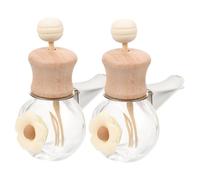 Sosoport 2 pièces Bouteille Diffuseur de Parfum Voiture Décorative Clip Ventilateur Design Lait Thé pour Huiles Essentielles Vide Portable Diffuseur Ambiance Auto Élégante