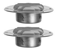Sosoport 2 Pièces Couvercle de Vent Acier Inoxydable Ømm avec Écran Maille Design Plat pour Hotte de Cuisine et Évacuation Air Salle de Bain