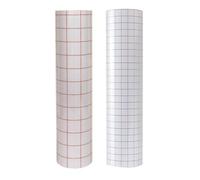 Sosoport 2 Pièces Film de Transfert DIY en PVC à Grille Bleue | Repères de 12mm, Adhérence Modérée, Deux Couches, pour Vinyle Adhésif, Céramique, Décoration Textile et Travaux Créatifs