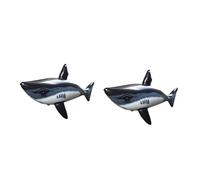 Sosoport 2 Pièces Flottant Gonflable Forme de Requin pour Décoration de Plage Piscine pour Fêtes et Activités Extérieures