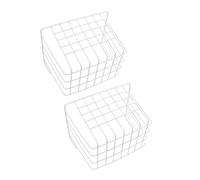 Sosoport 2 Pièces Hay Feeder for Rabbits and Small Pets Metal Frame Hanging Basket Wall Mounted Grass Feeder for Guinea Pigs and Chinchillas