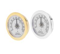 Sosoport 2 Pièces Hygromètre Mini pour et Instrument Thermomètre pour Boîte Armoire et Caisse Dhumidité pour Guitare et Cave