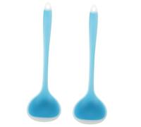 Sosoport 2 pièces Louches Silicone Multifonctionnelles pour Soupe et Cuisine Résistantes Légères et Faciles à Nettoyer pour Usage Quotidien