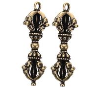 Sosoport 2 pièces Mini Ornements Vajra Pestle Laiton Décor Élégant de Bureau Ensemble de Unique pour Maison et