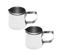 Sosoport 2 pièces Mini Pot à Lait Acier Inoxydable de Récipient Pratique pour Café et Dessert pour Cafés et Restaurants