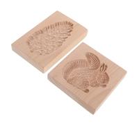 Sosoport 2 Pièces Moule à Biscuit Sculpté 3d Écureuil et Pomme de Pin | Usage Réutilisable pour Pâte à Biscuits, Motifs Embossés, la Cuisine Familiale, Décorations Festives Noël Thanksgiving