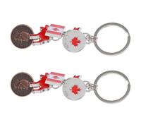 Sosoport 2 Pièces Porte-clés Canada Décoratif en Alliage de Zinc pour | Pendentif Élégant, Usage Polyvalent et Léger, pour Présent et Souvenirs Patriotiques