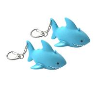 Sosoport 2 pièces Porte Clés Lumineux et Sonore Forme de Requin Lot de Breloque LED Décorative pour et Clés Créatif et Compact Original pour Garçon Fille et Adolescents