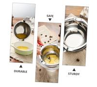 Sosoport 2 pièces Pot de Fusion Chocolat Inox avec Manche Silicone Ustensile Cuisine pour Beurre Fromage Lait et Cire Chaleur Bain Épais Couleur Aléatoire Couleur Aléatoire