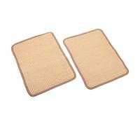 Sosoport 2 Pièces Sisal Rabbit Scratching Pad Multifunctional Bunny Cage Mats Guinea Pig Bed Cat Resting Furniture Protection Natural Pet Care Pads