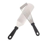 Sosoport 2 Pièces Spatule à Griller en Acier Inoxydable Spatule à Crêpes Spatule Alimentaire Antiadhésive Spatule Ménagère Approvisionnement en Cuisine Gadget De Cuisine Polypropylène
