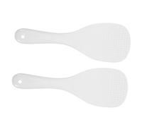 Sosoport 2 pièces Spatule Céramique pour Cuiseur à Riz Cuillère Antiadhésive Polyvalente pour Riz Sushi et Porridge Ustensile de Cuisine Ergonomique Blanc