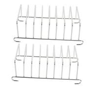 Sosoport 2 Pièces Support de Cuisson Acier Inoxydable pour Friteuse sans Huile Résistant Chaleur Compatible Four et Cuiseur Vapeur Accessoires de Cuisson et Faciles à Nettoyer