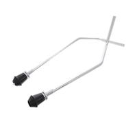 Sosoport 2 Pièces Support de Grosse Caisse Métallique Inoxydable Ensemble Tambour Universels Accessoire de Percussion Stabilité Optimale pour Musiciens Couleur Argentée