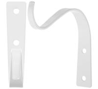 Sosoport 2 Pièces Support Mural en Fer Forgé Blanc 4,5 Pouces | Crochet en S, Fixation Murale Vis, Usage Intérieur Extérieur, pour Lanternes et Nichoirs