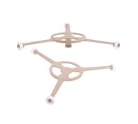 Sosoport 2 pièces Support pour Plaque Micro-ondes Anneau Triple Bras avec Roulettes de Rechange pour Plateau Tournant Support Stable pour Plateau Verre Plat