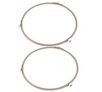 Sosoport 2 pièces Support pour Plateau Tournant Micro Ondes Anneau et Roue Plastique à Haute Température Accessoire pour Micro Ondes Facile à Installer et Nettoyer