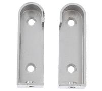 Sosoport 2 pièces Supports pour Tringles de Penderie Métal Moulé Argenté Support Robuste pour Tube Ovale Standard Accessoire Meuble de Rangement avec Fixation Incluse Lot
