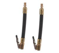 Sosoport 2 Pièces Tuyau Extension pour Gonfleur de Pneus Voiture Tube Haute Pression Cuivre Raccord Rapide Clip pour Compresseur Air Compatible Multiples Gonfleurs