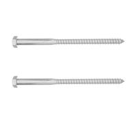 Sosoport 2 Pièces Vis à Bois Galvanisée à Tête Hexagonale en Acier Carbone, Filet Optimisé et Revêtement Anti-intempéries, pour Plateformes et Projets Extérieurs en Bois