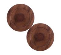 Sosoport 2 Pièces Wooden Lid For Mugs And Teapots Handpolished Smooth Cup Covers For Tea And Water Glasses Airtight Wood Lids
