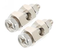 Sosoport 2 Pinces de Mise à la Terre Solaire en Étamé Cosse de Mise à la Terre Compacte Hexagonale Serrage-Câble Robuste pour Raccord Photovoltaïque Installation Protection Anti-Foudre