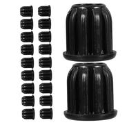 Sosoport 20 pièces Manchons Inserts pour Tige de Roulette de Chaise de Bureau Manchons Nylon Résistants à Usure Stables et Extensibles pour Roulettes Pivotantes Office Accessoires de