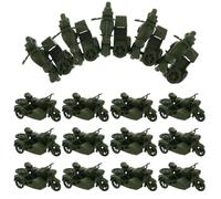 Sosoport 20 Pièces Modèle de Moto Militaire Vintage à Trois Roues en PP