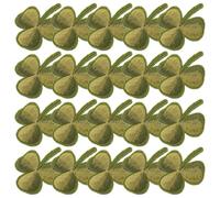 Sosoport 20 Pièces Patchs Brodés de Trèfle Vert en Polyester, Écussons Thermocollants Pratiques et Élégants pour Vêtements, Saint Patrick