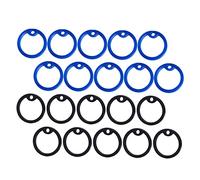 Sosoport 20 Pièces Silencieux de Plaque Identification Silicone pour Animaux Noirs et Accessoires pour Bruit des Médailles de Chiens