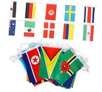 Sosoport 200 pièces Bannière de Drapeaux Internationaux Décorations de Sports de Drapeaux Aléatoires pour et Événements
