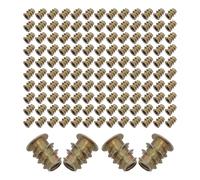 Sosoport 200 Pièces Écrou et Installation Insert Hexagonal en Alliage de Zinc M4x10 Structure à Bride Support Renforcé pour Meubles en Bois en Assemblage de Cabinet