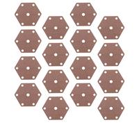 Sosoport 24 Pièces Carte à Tisser Hexagonale en Bois, 7 Trous, 7,50x6,50x0,25cm, Couleur Café, pour Jouets de Tissage et Systèmes de Tissage Manuel en Bois, Bricolage et Démonstrations